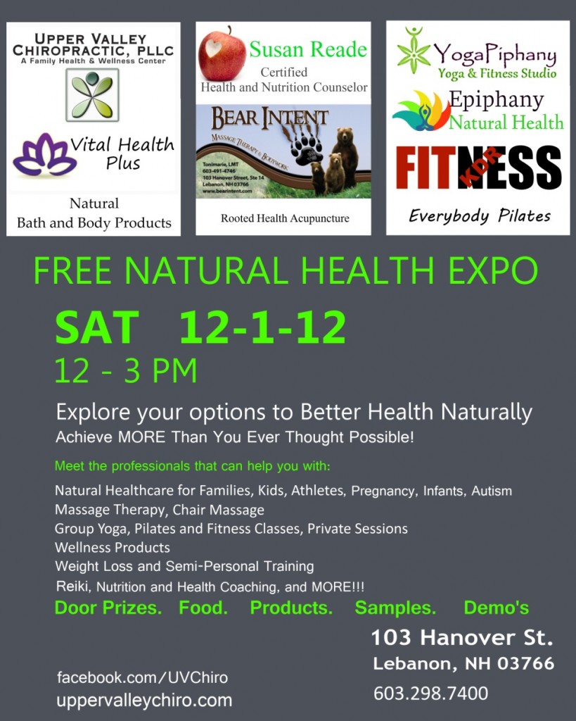 Free Natural Health Expo hosted by Upper Valley Chiropractic and