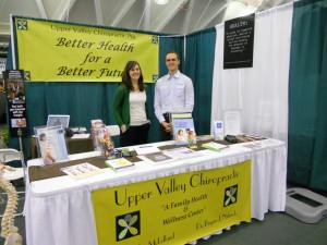 2011 homelife booth Dr. Natusch and Dr. McLelland at 2011 Homelife Show Hanover, NH